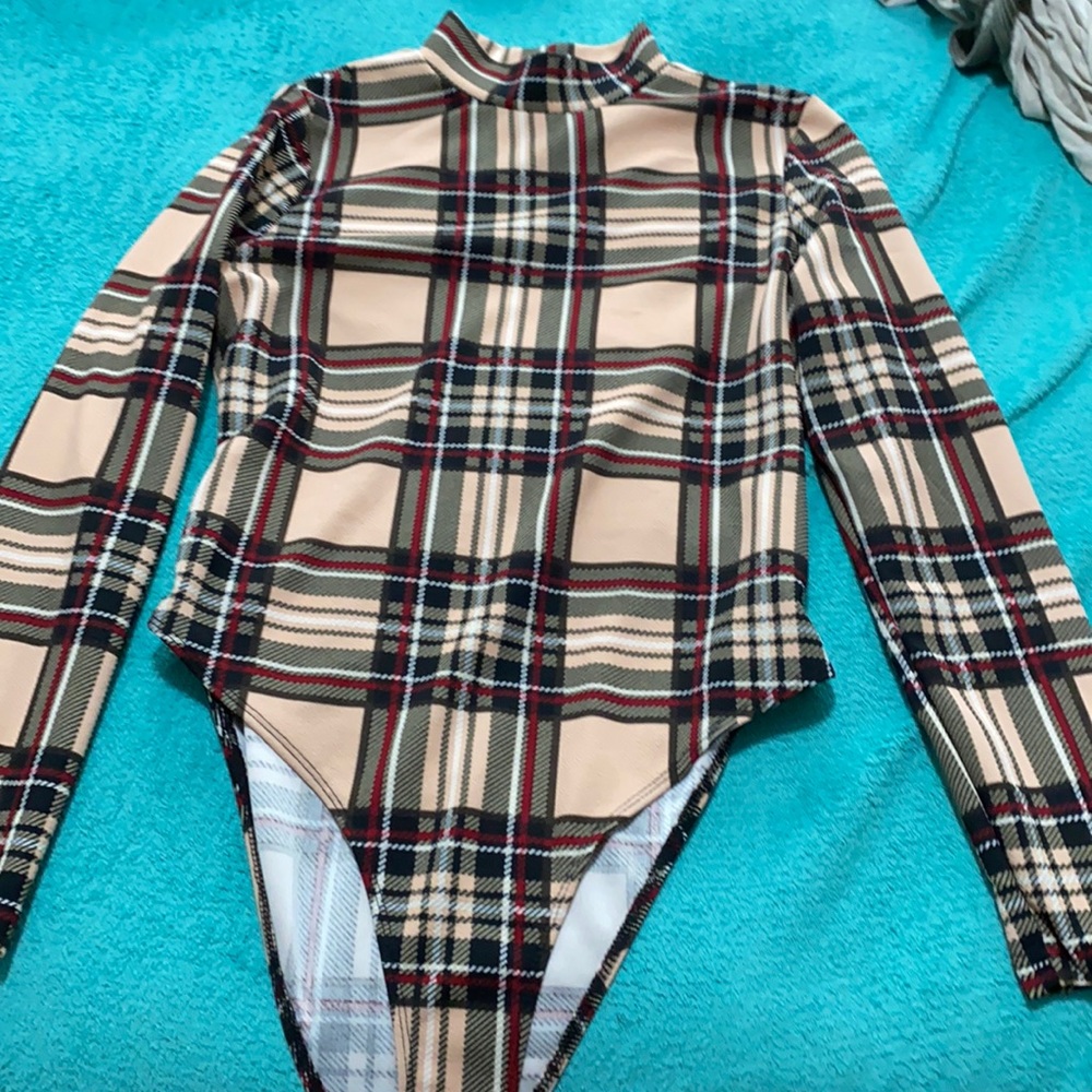 Plaid body suit from SHEIN